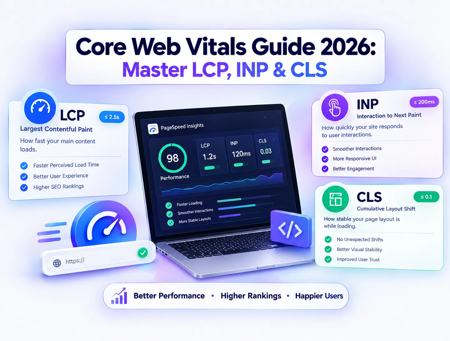 Core Web Vitals Guide 2026: Master LCP, INP & CLS