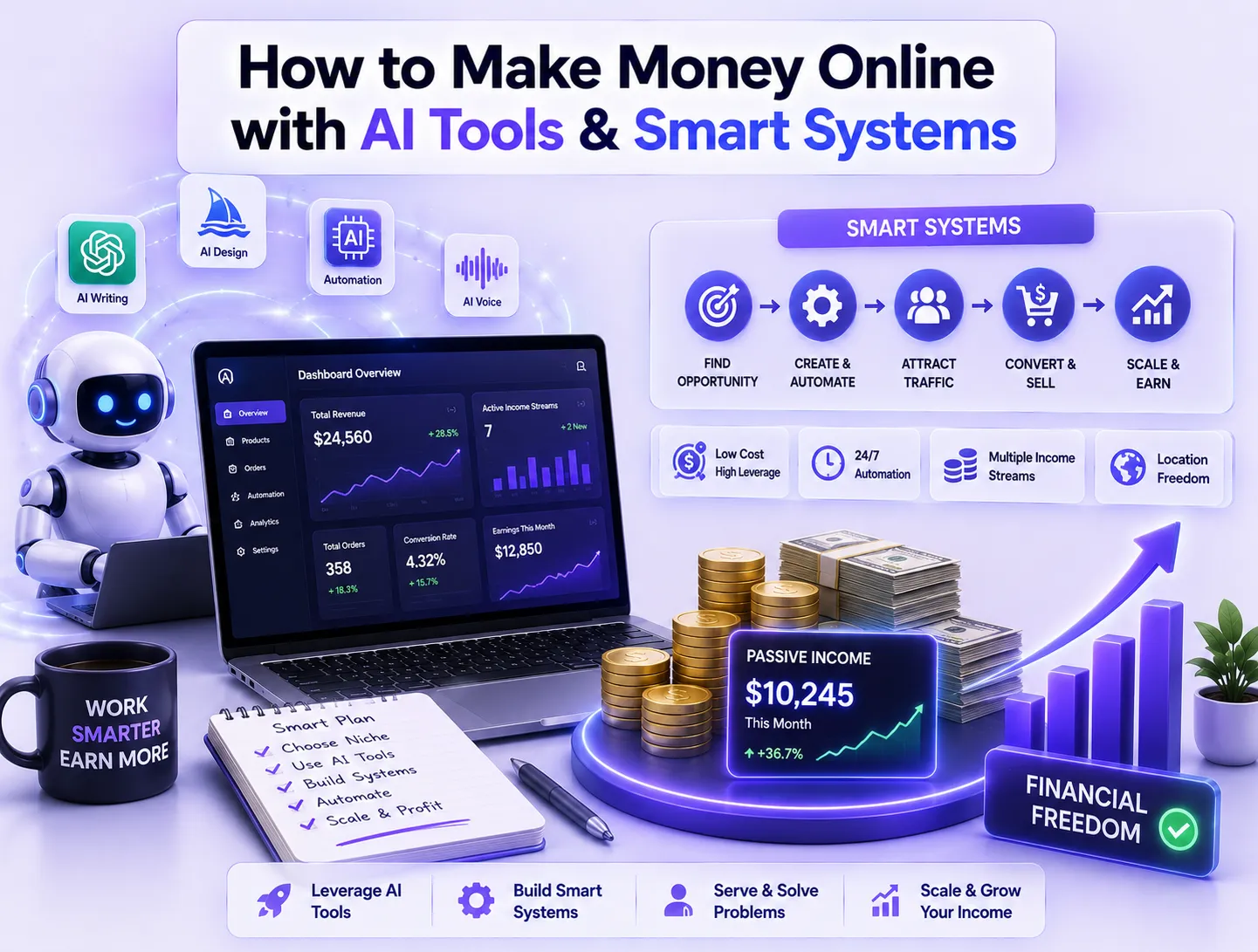 How to Make Money Online with AI Tools & Smart Systems