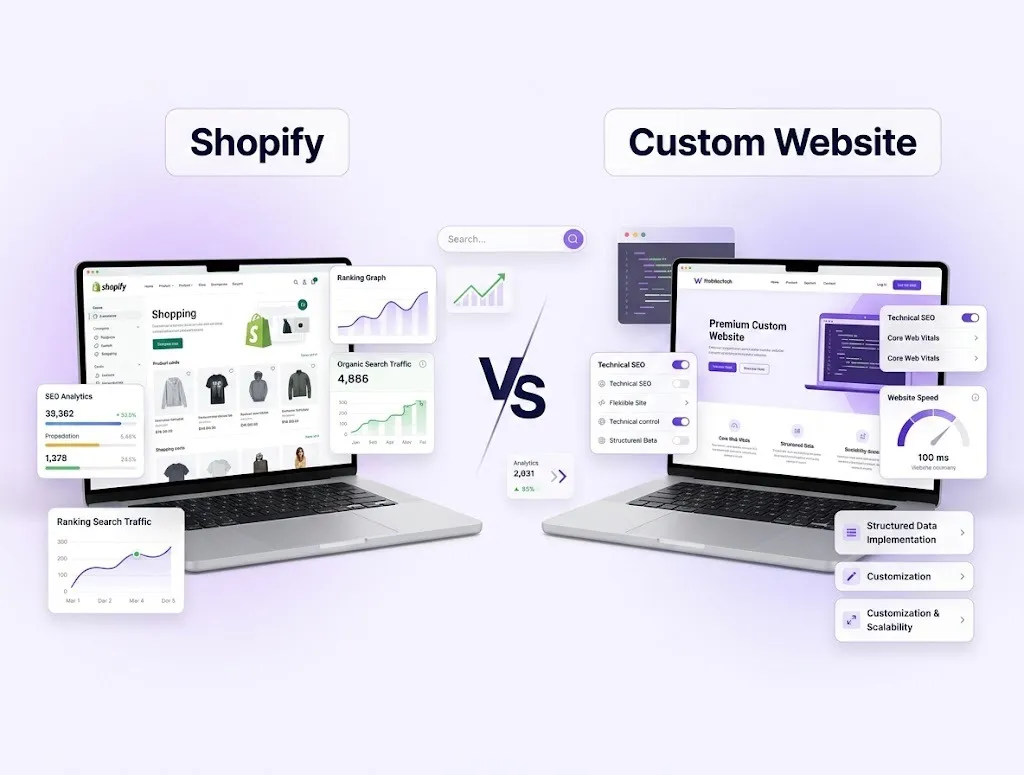 Shopify Vs Custom Website - Which is Better for SEO in 2026?