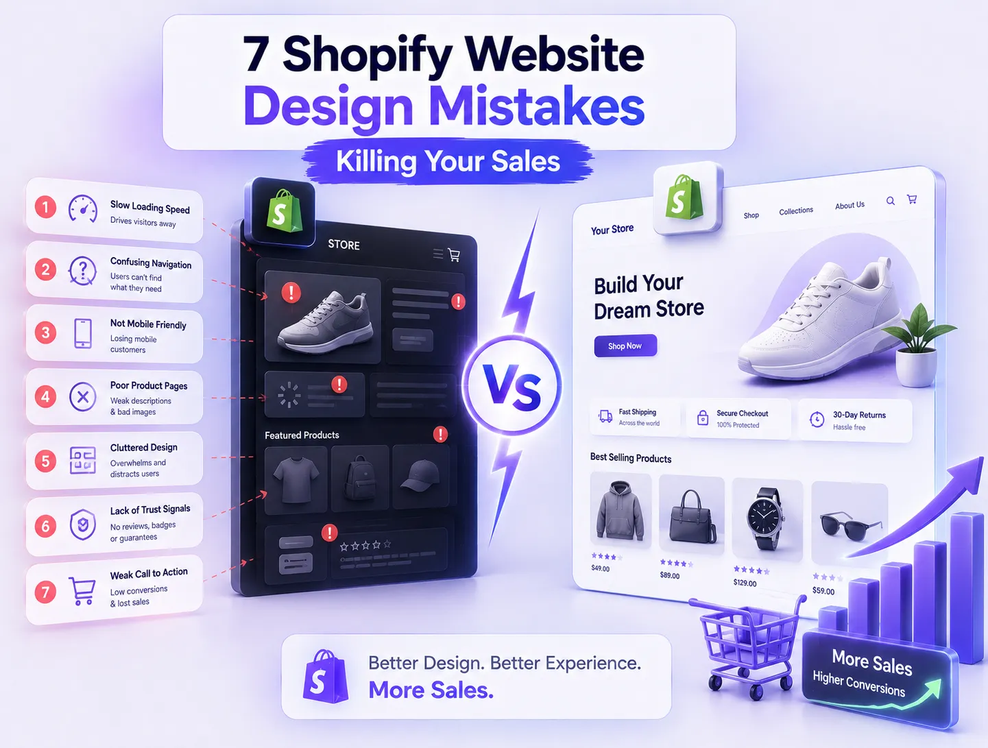 7 Shopify Website Design Mistakes Killing Your Sales