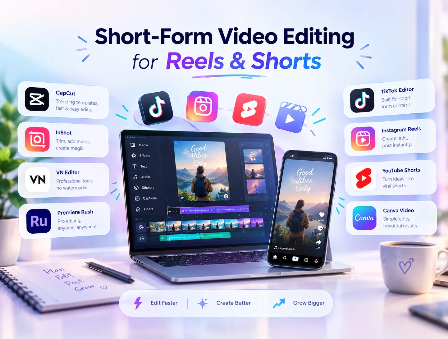 Short-Form Video Editing for Reels & Shorts