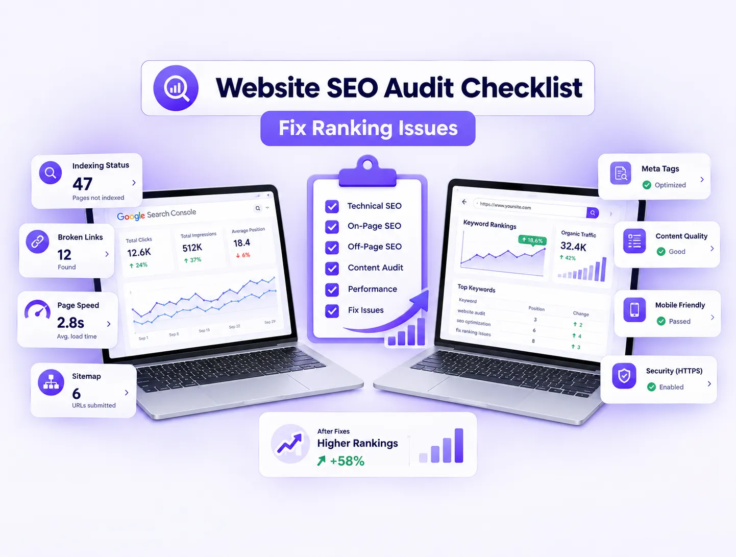 Website SEO Audit Checklist: Fix Ranking Issues