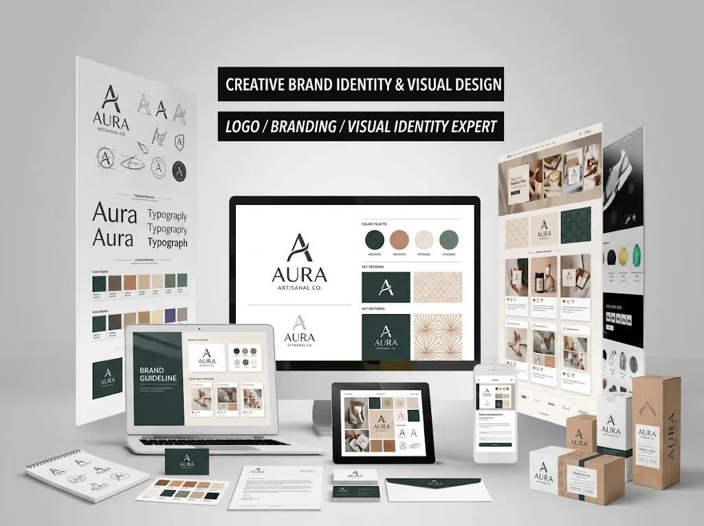 Creative brand identity and visual branding design