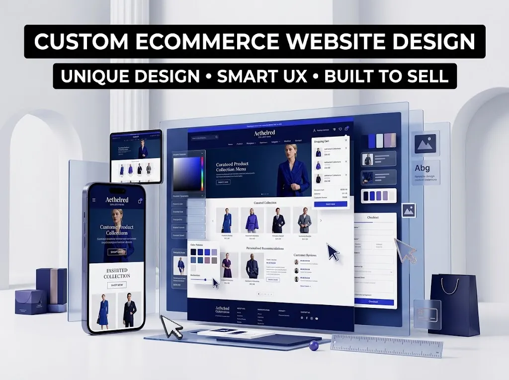 Custom ecommerce website design for online stores