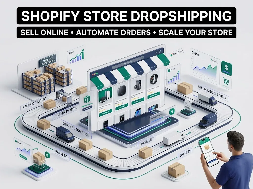 Shopify store dropshipping website setup