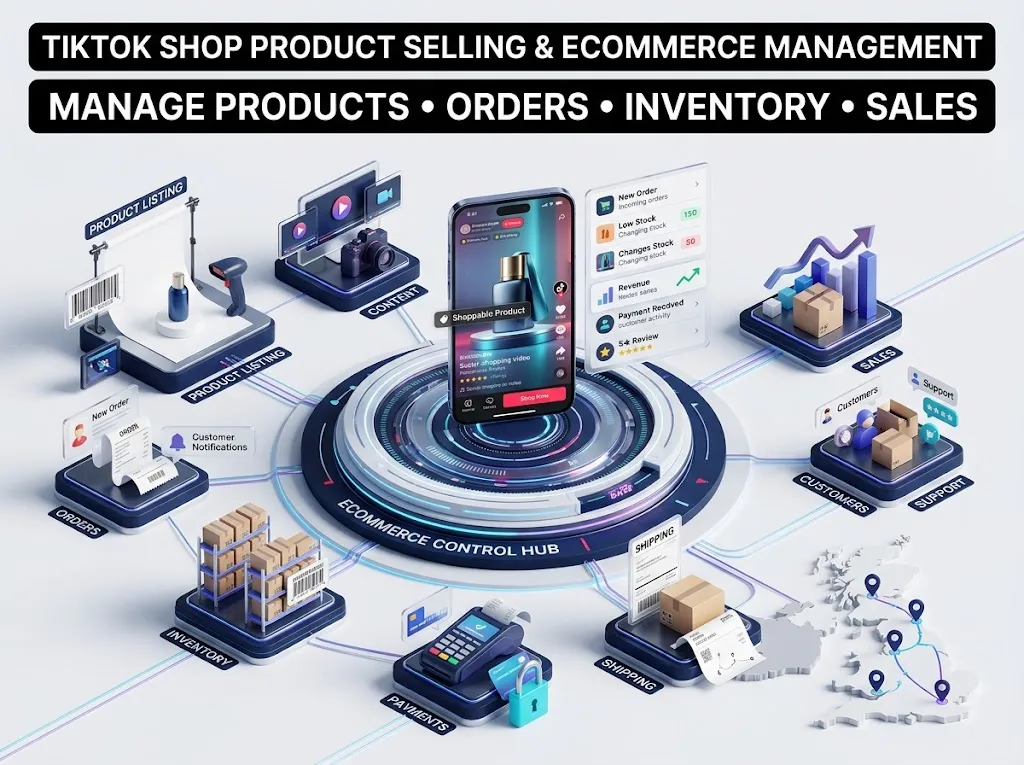 TikTok Shop product selling and ecommerce management