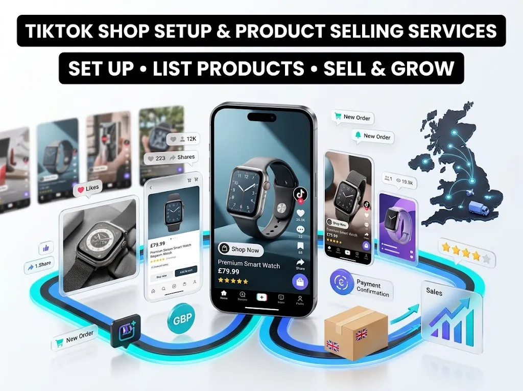TikTok Shop setup and product selling services